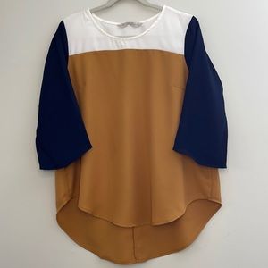 MINIMAL color-block blouse